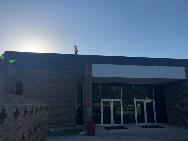 Blackwell Public Schools Standing Seam — commercial roofing project by American Roofing