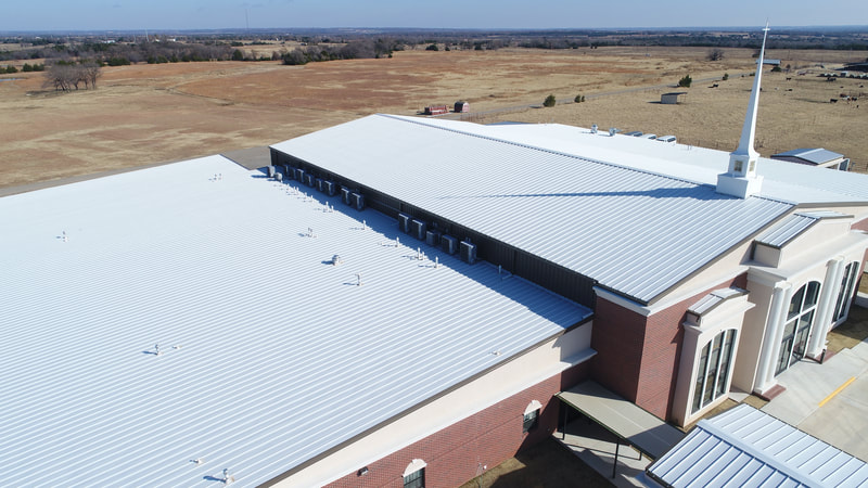 Cushing Baptist Church — commercial roofing project by American Roofing