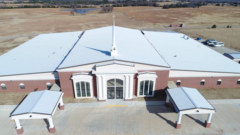 Cushing Baptist Church — commercial roofing project by American Roofing