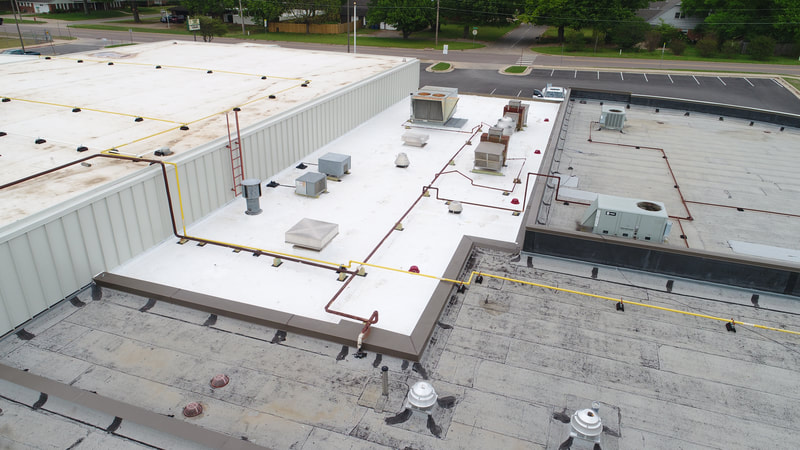 Sangre Ridge Cafeteria — commercial roofing project by American Roofing
