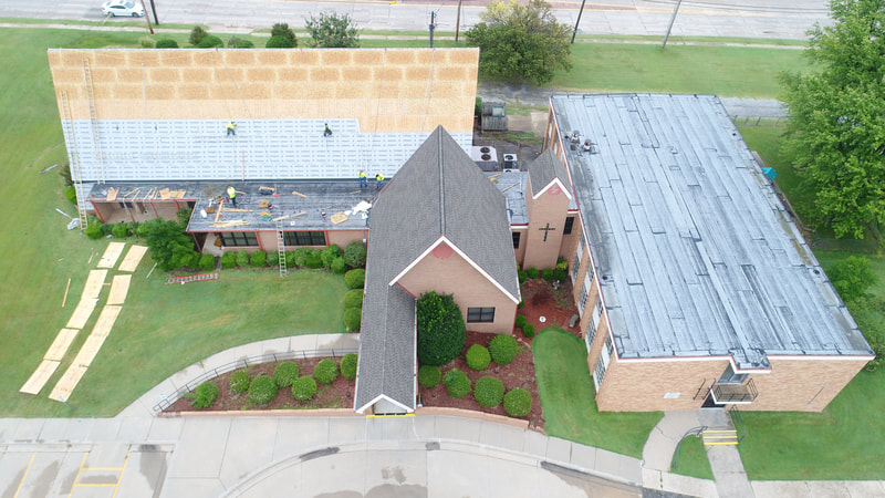 Woodlands Church — commercial roofing project by American Roofing